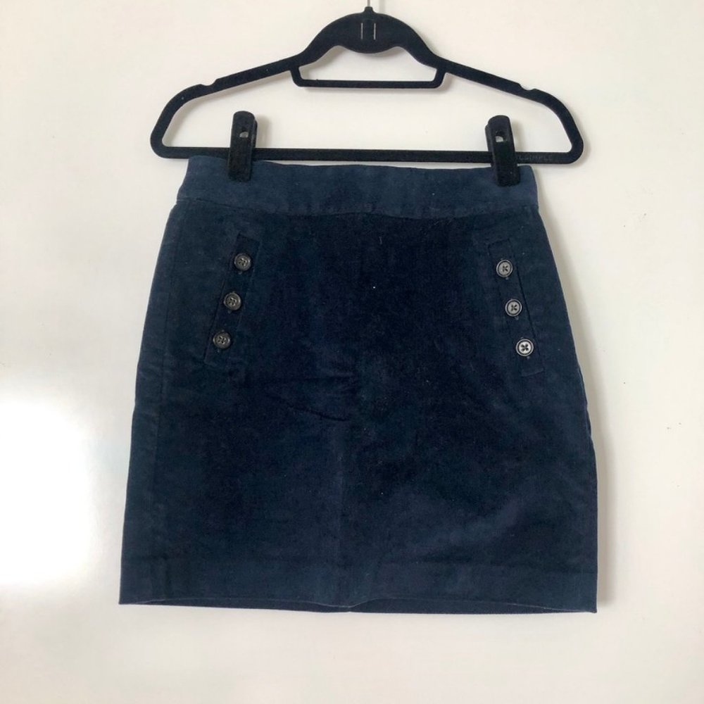 Banana Republic Navy Corduroy Skirt